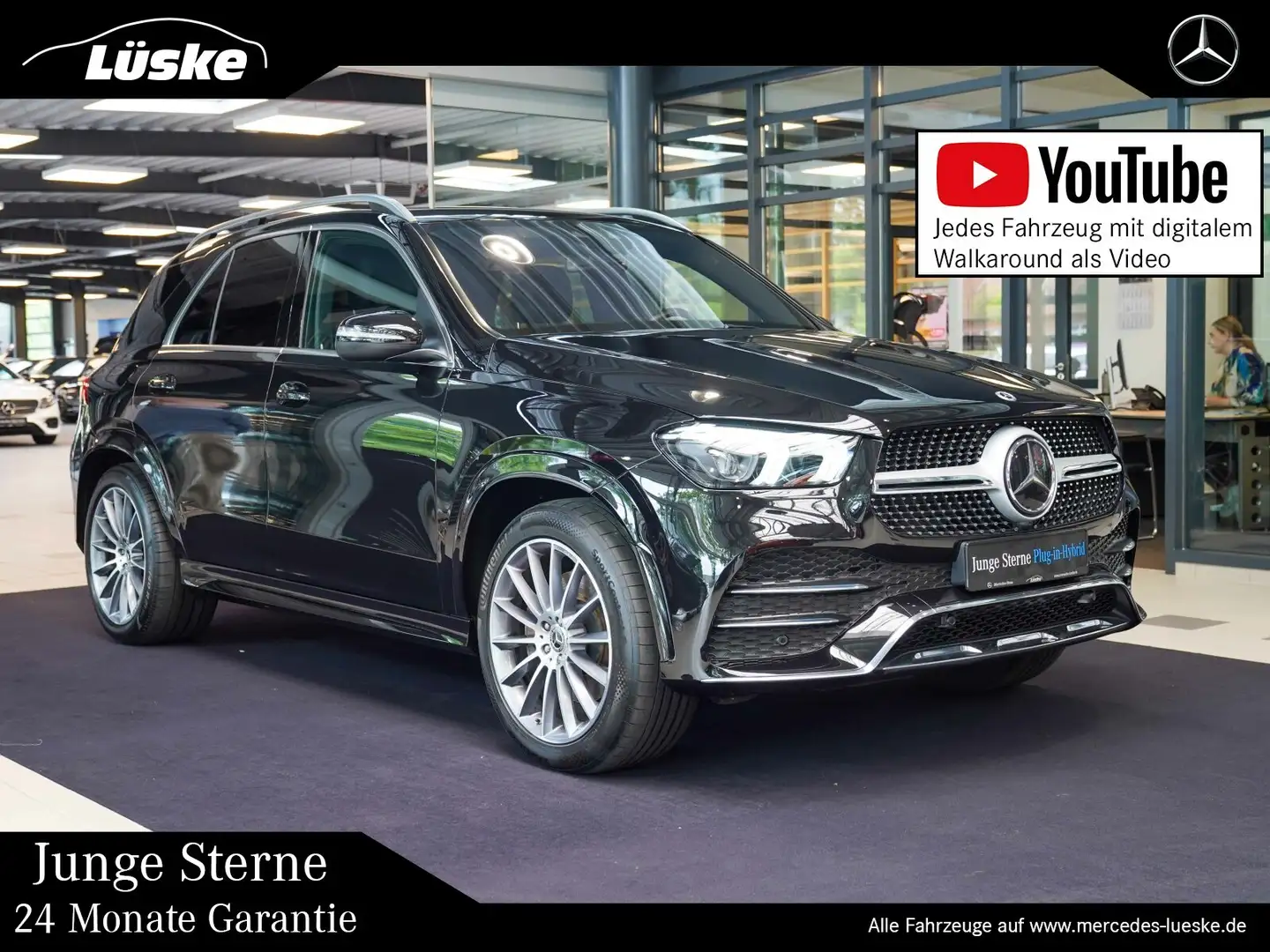 Mercedes-Benz GLE 350 GLE 350 de 4M AMG Line Vielspeiche Fahrassistenz Schwarz - 1