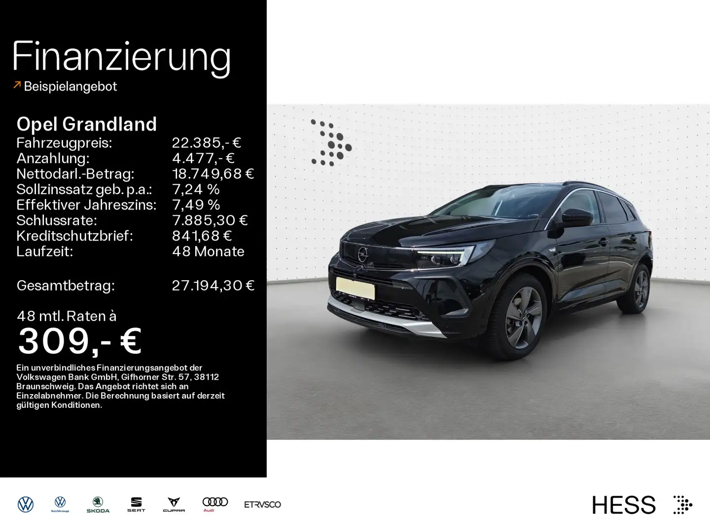 Opel Grandland 1.5 Ultimate*Kamera*Navi*Szh.*PDC* Noir - 1