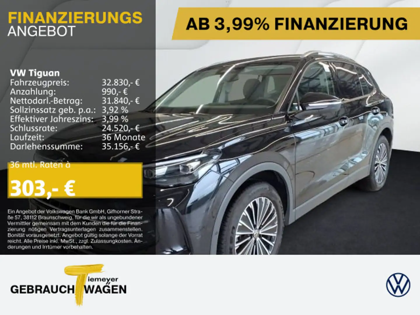 Volkswagen Tiguan 1.5 eTSI DSG LIFE NEUES MODELL AHK KAMERA Schwarz - 1