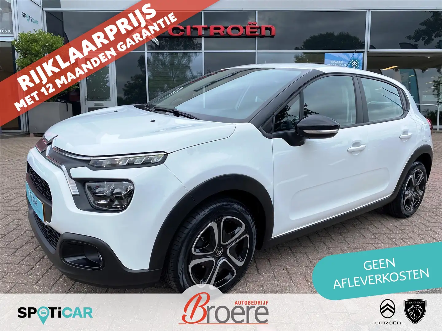 Citroen C3 1.2 83pk Feel | parkeersensoren, navigatie, dab, b Wit - 1