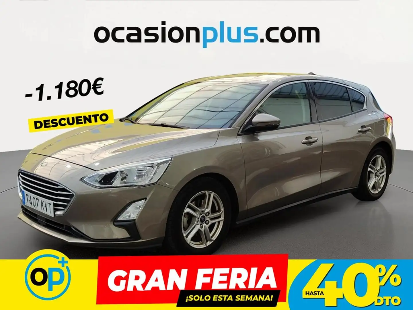 Ford Focus 1.0 Ecoboost Trend+ 125 Gris - 1