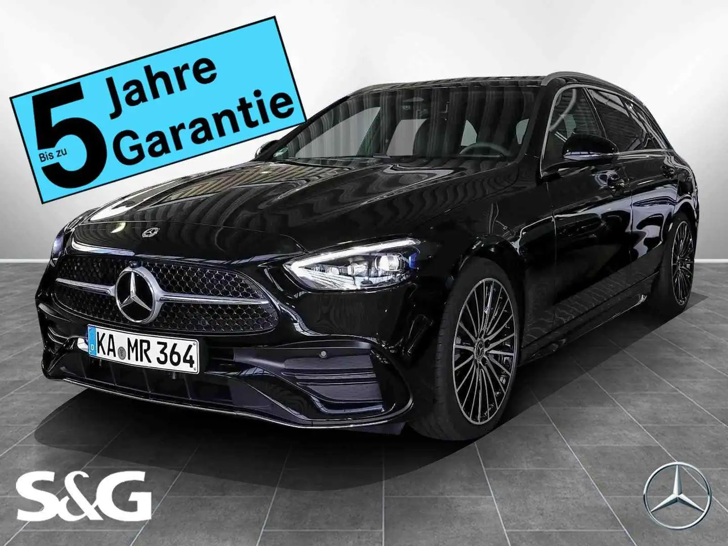 Mercedes-Benz C 220 d T AMG MBUX+DIG-LED+360°+AHK+Pano+Distron Schwarz - 1