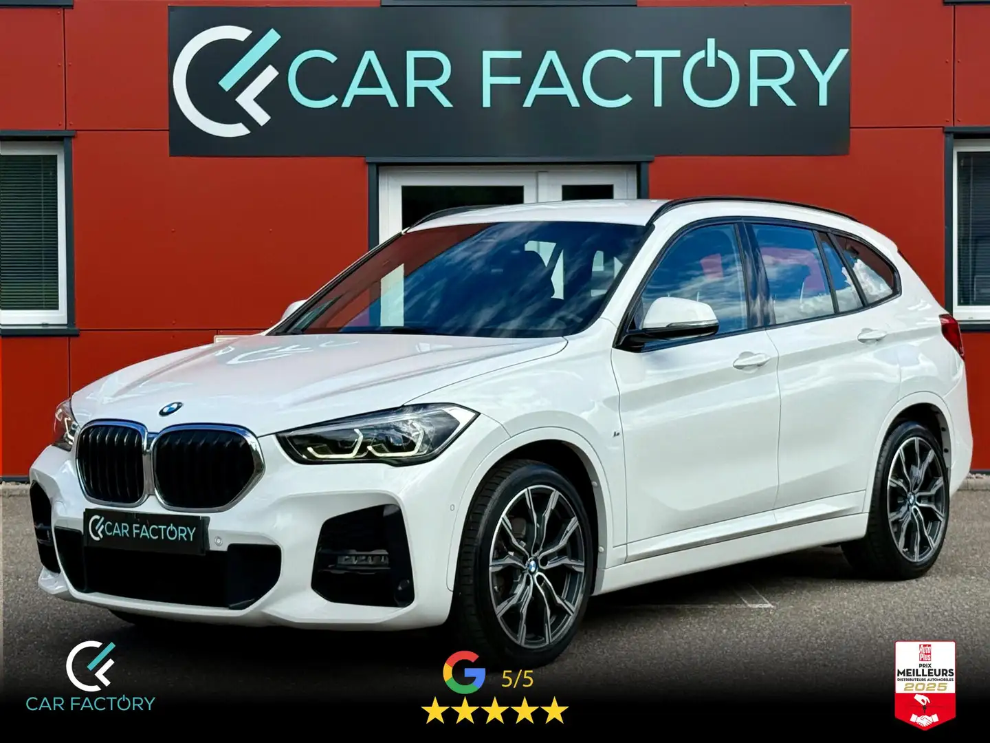 BMW X1 18i M Sport 140 Bva 1ère main Hi-Fi GPS LED Garantie 1an Blanc - 1