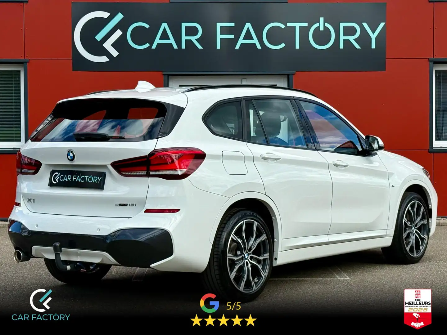 BMW X1 18i M Sport 140 Bva 1ère main Hi-Fi GPS LED Garantie 1an Blanc - 2