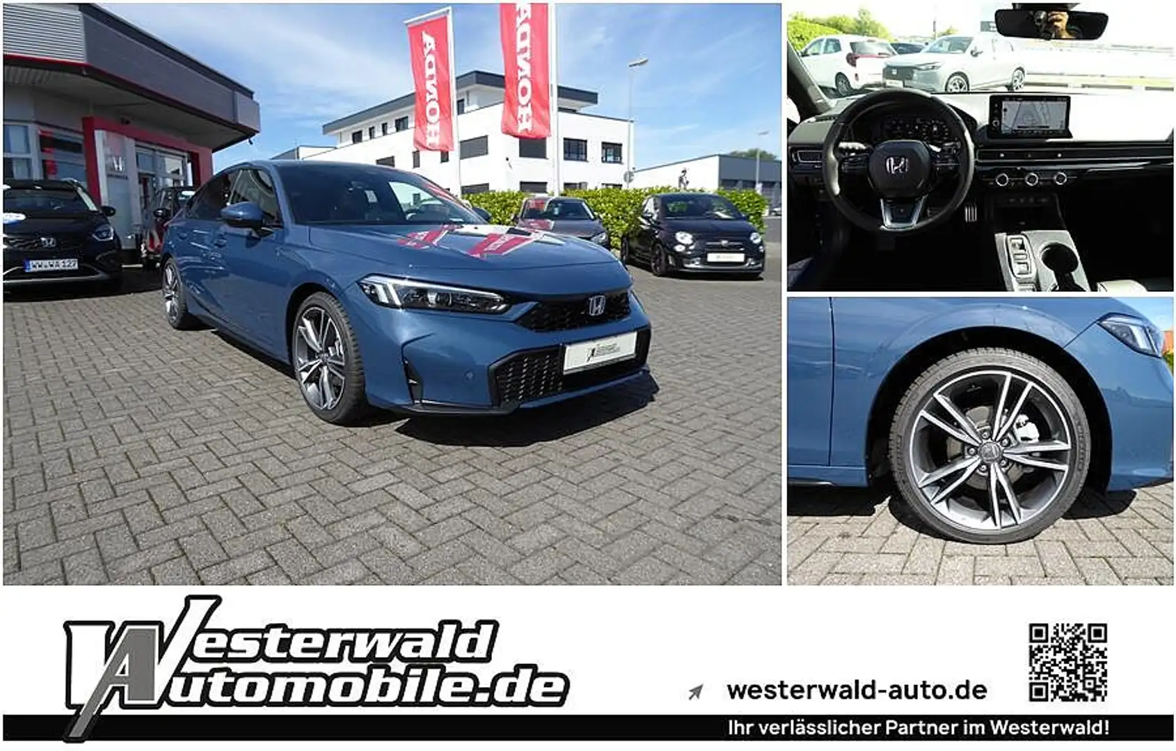 Honda Civic e:HEV 2.0 i-MMD Hybrid Facelift Advance / AHK Bleu - 1