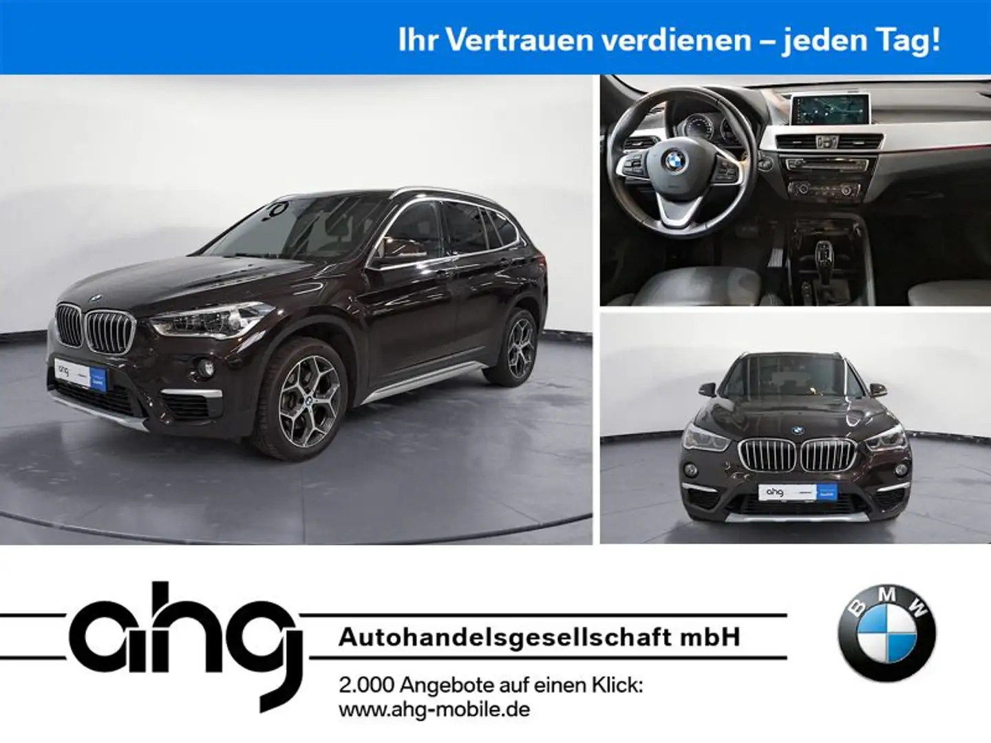 BMW X1 sDrive20iA X-Line Panorama Glasdach Navi Plus Marrón - 1