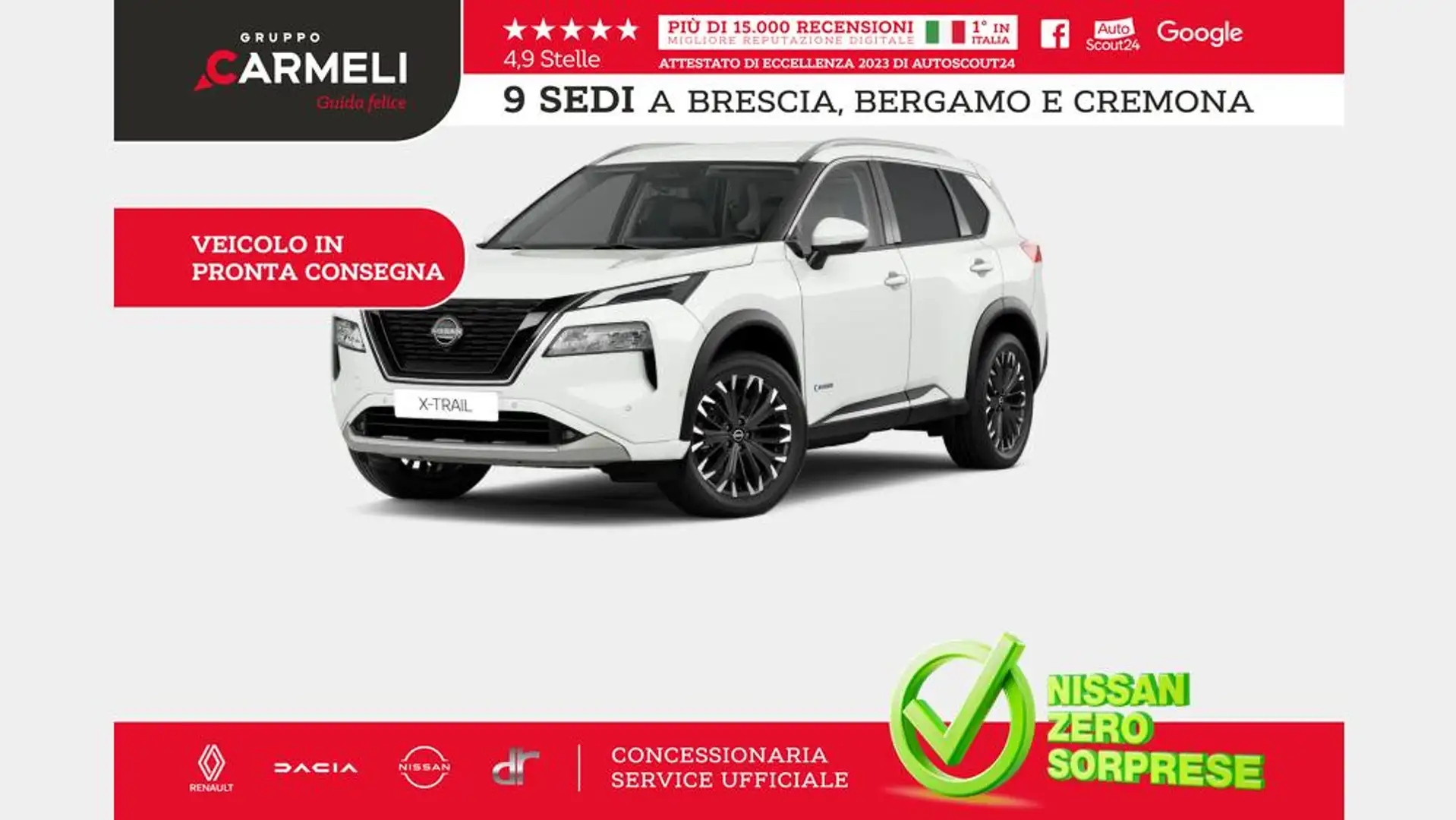 Nissan X-Trail 1.5 e-power Tekna e-4orce 4wd auto ** Blanc - 1