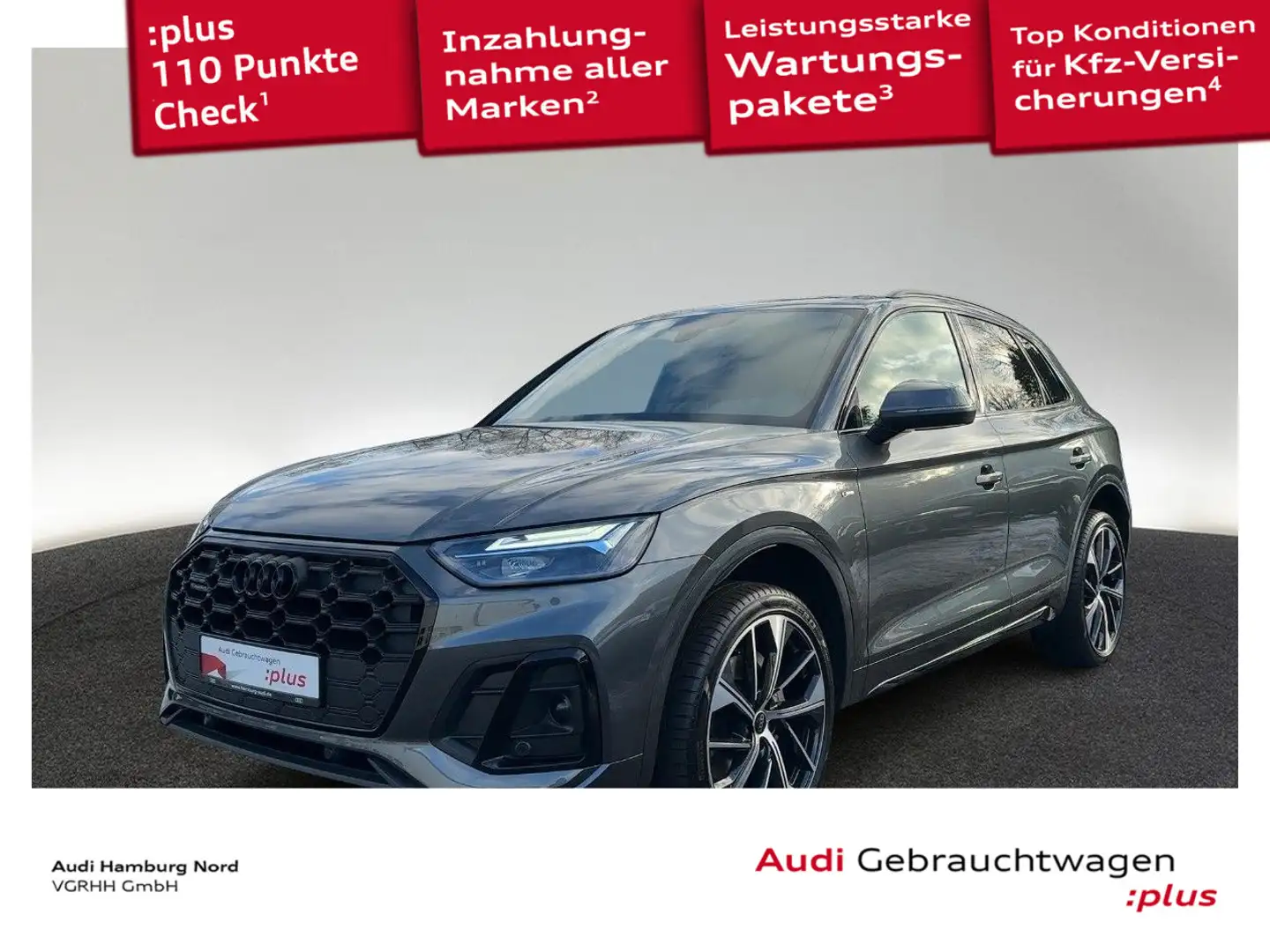 Audi Q5 40 TDI quattro S tronic S line AHK Nav Kamera Grau - 1