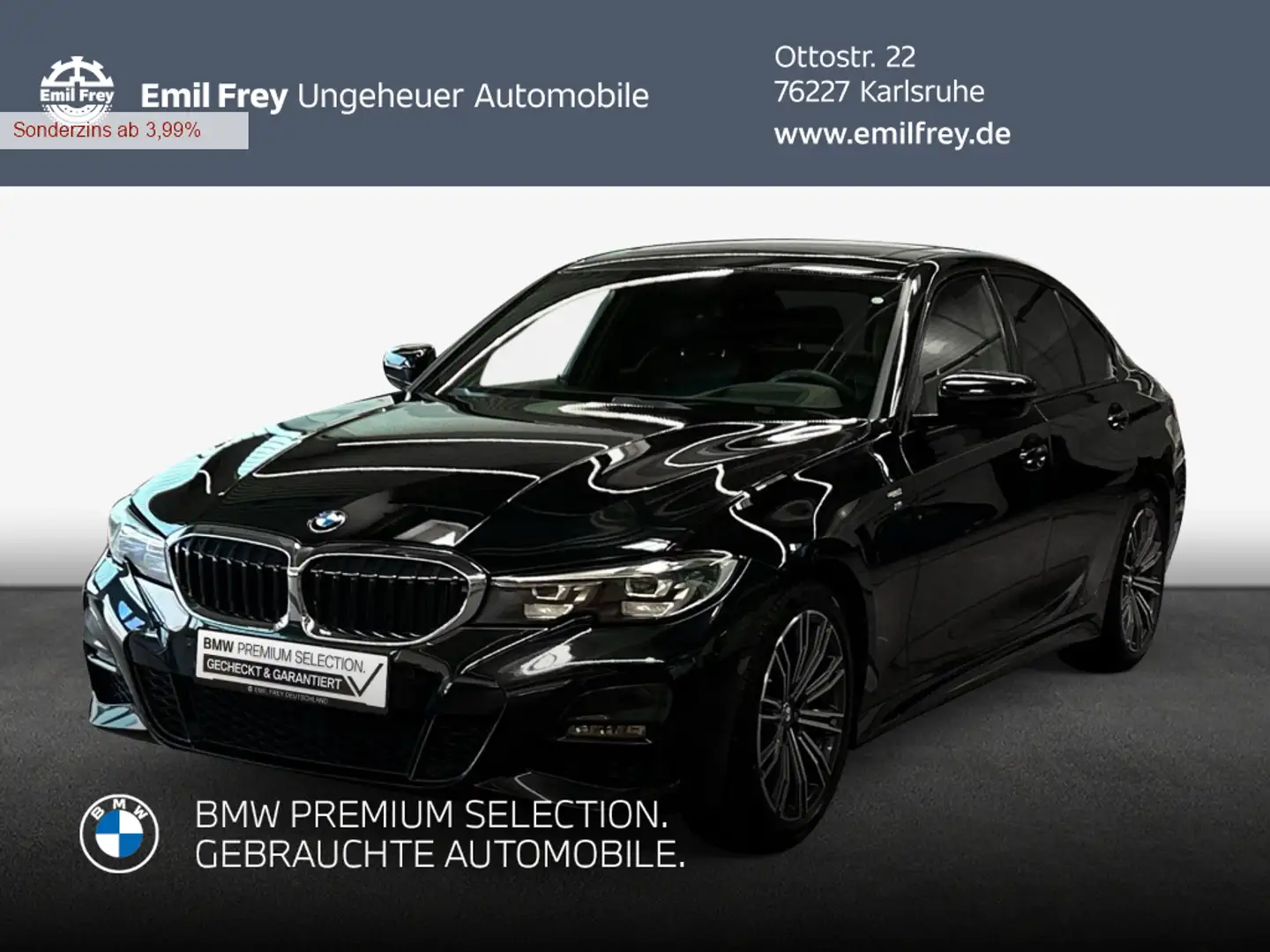 BMW 320 d xDrive Aut. M Sport, Alarmanlage, Glasdach, P Black - 1