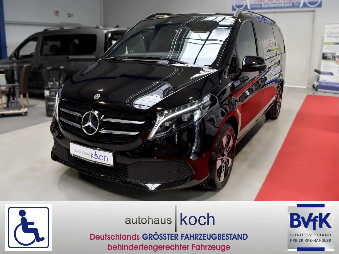 Mercedes-Benz V 220 lang Edition Kassettenlift rollstuhlgerecht Schwarz - 1