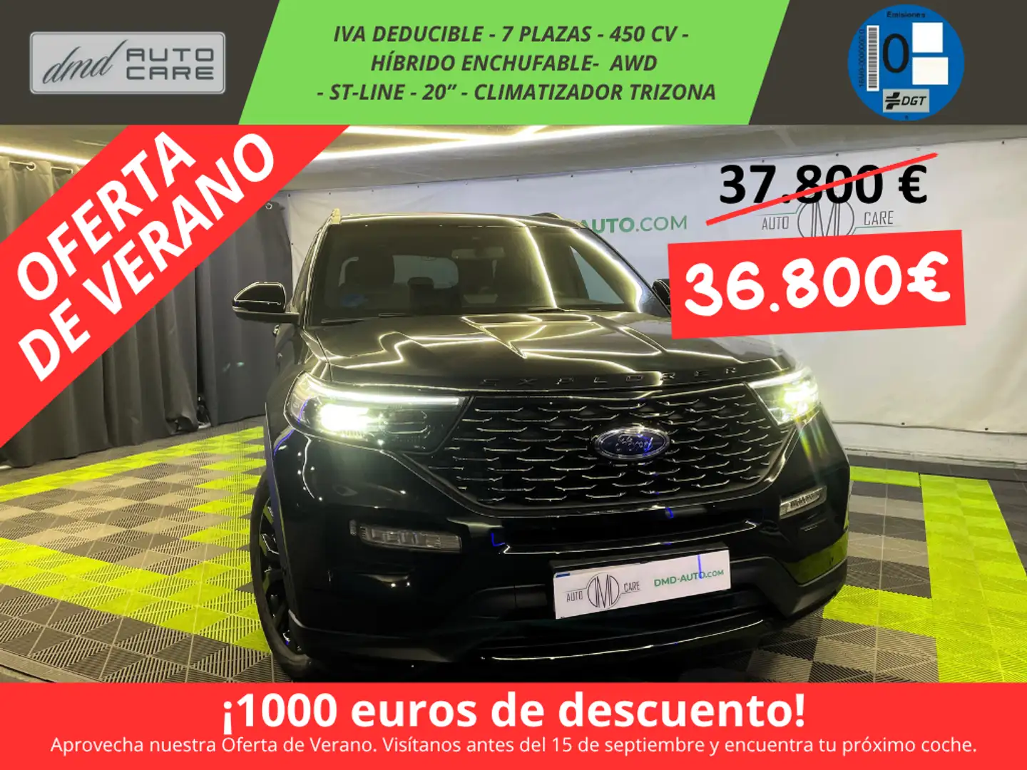 Ford Explorer 3.0 PHEV Platinium AWD 450 Negro - 1
