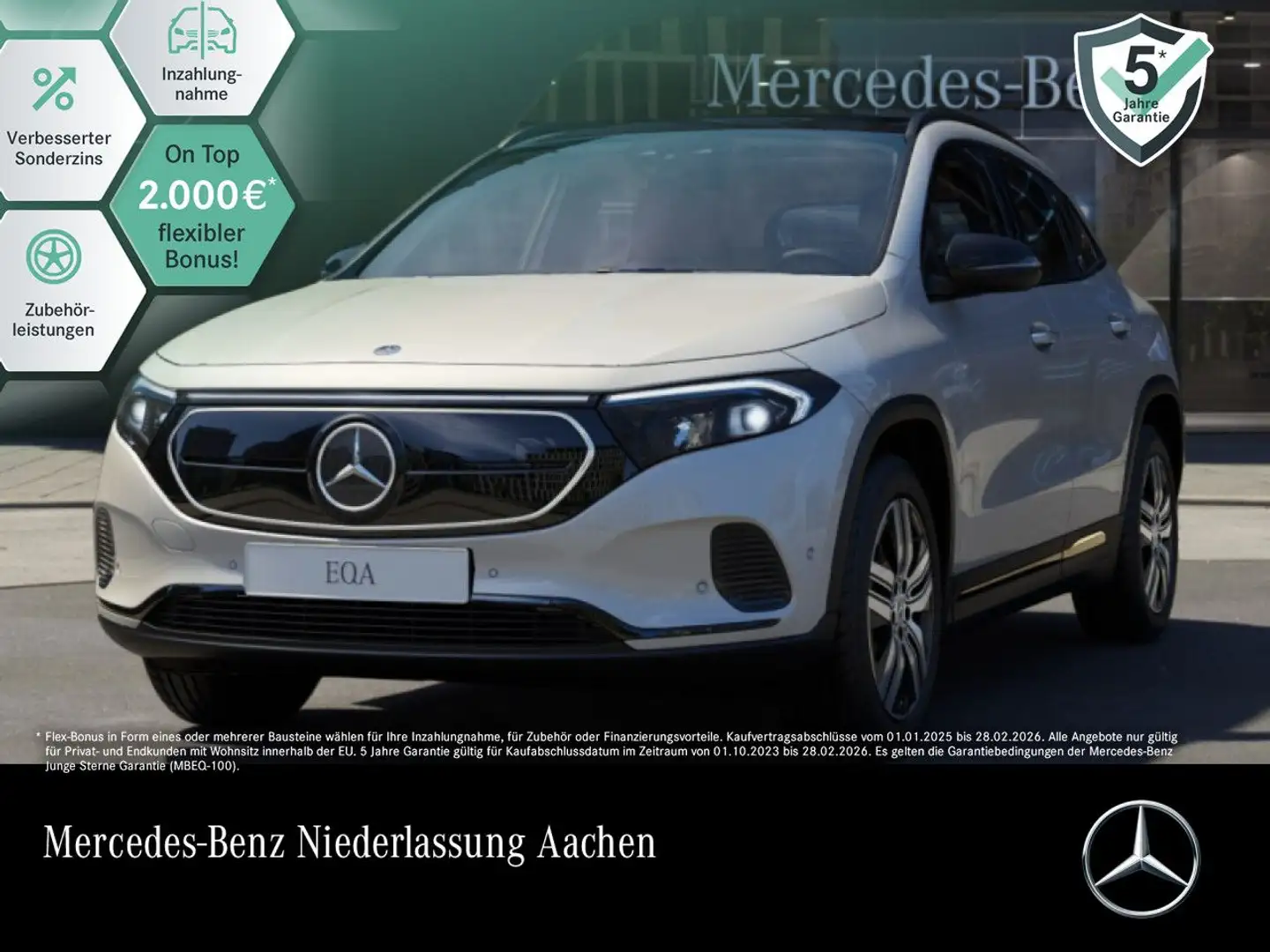 Mercedes-Benz EQA 250 PROG+NIGHT+PLUS-PAKET+AHK+PANO+KAMERA Weiß - 1