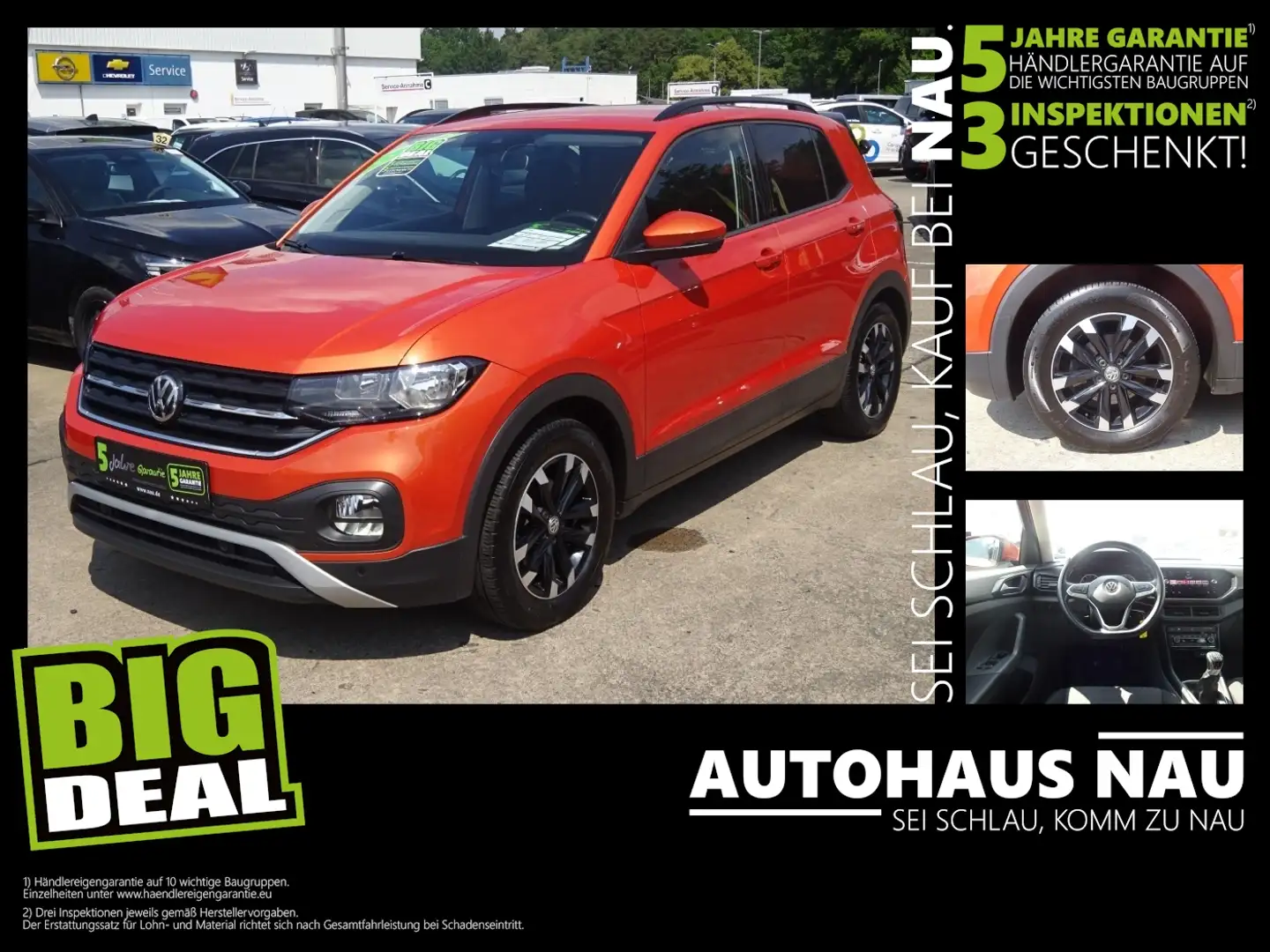 Volkswagen T-Cross 1.0 TSI Life Inspektionspaket BigDeal! Orange - 1