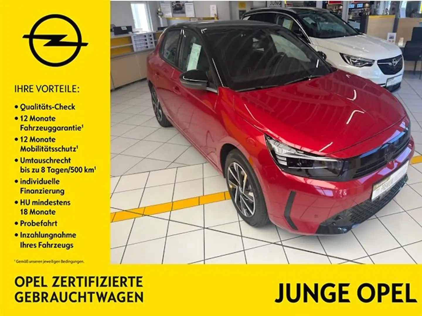 Opel Corsa F GS AT Navi,LED,R-Kamera,PDC,Carplay,Alu,Telefon! Rood - 1