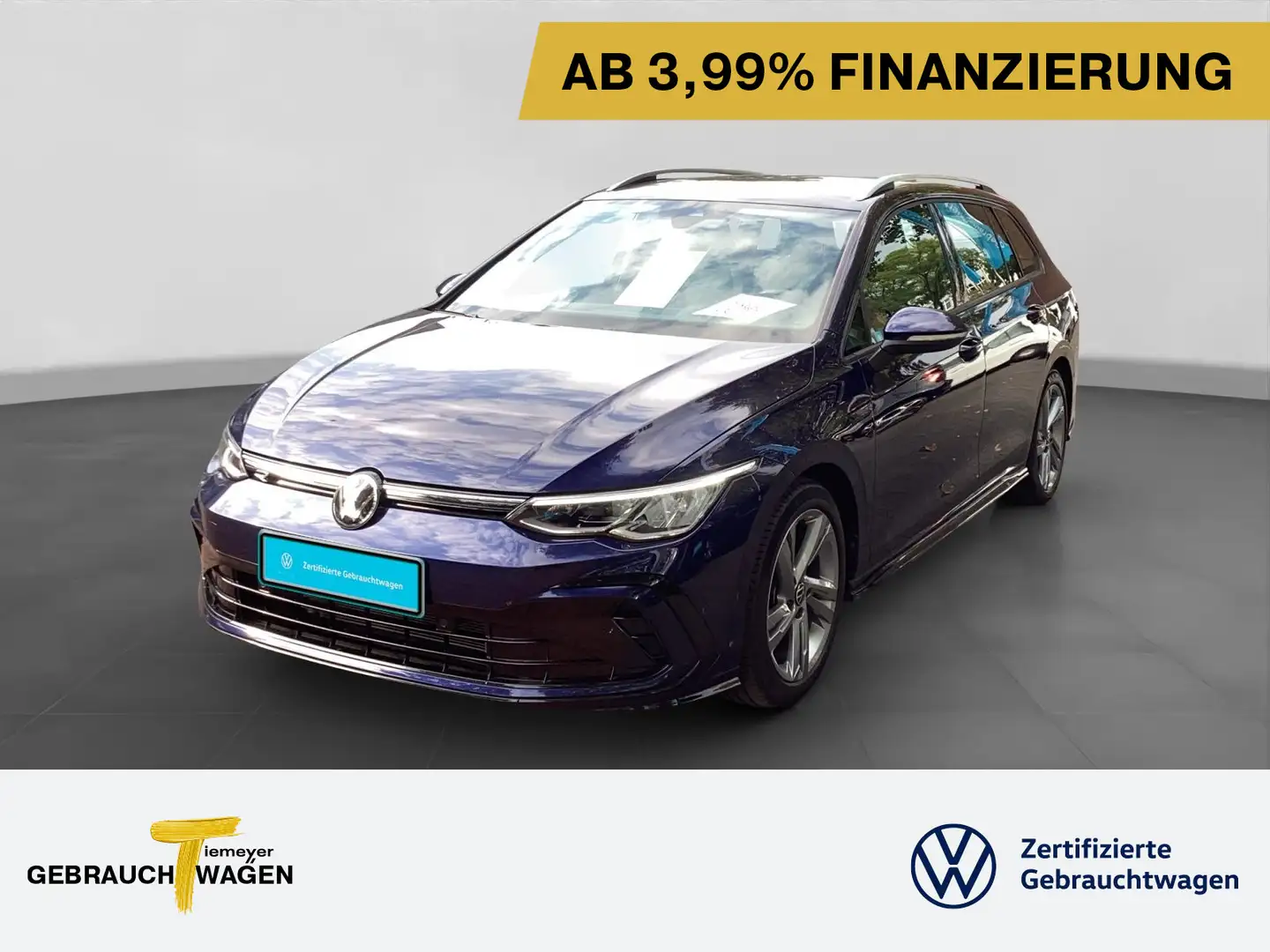 Volkswagen Golf Variant 1.5 eTSI DSG R-LINE ASSIST LM17 beh Bleu - 1