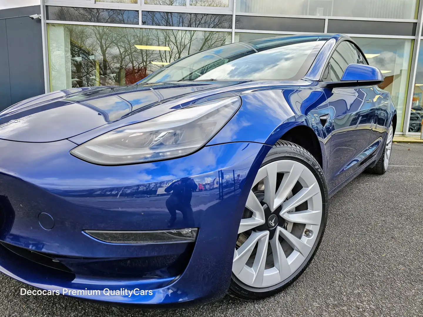 Tesla Model 3 Deep Blue Range Dual Motor Zwart Int/Autopilot Blauw - 1
