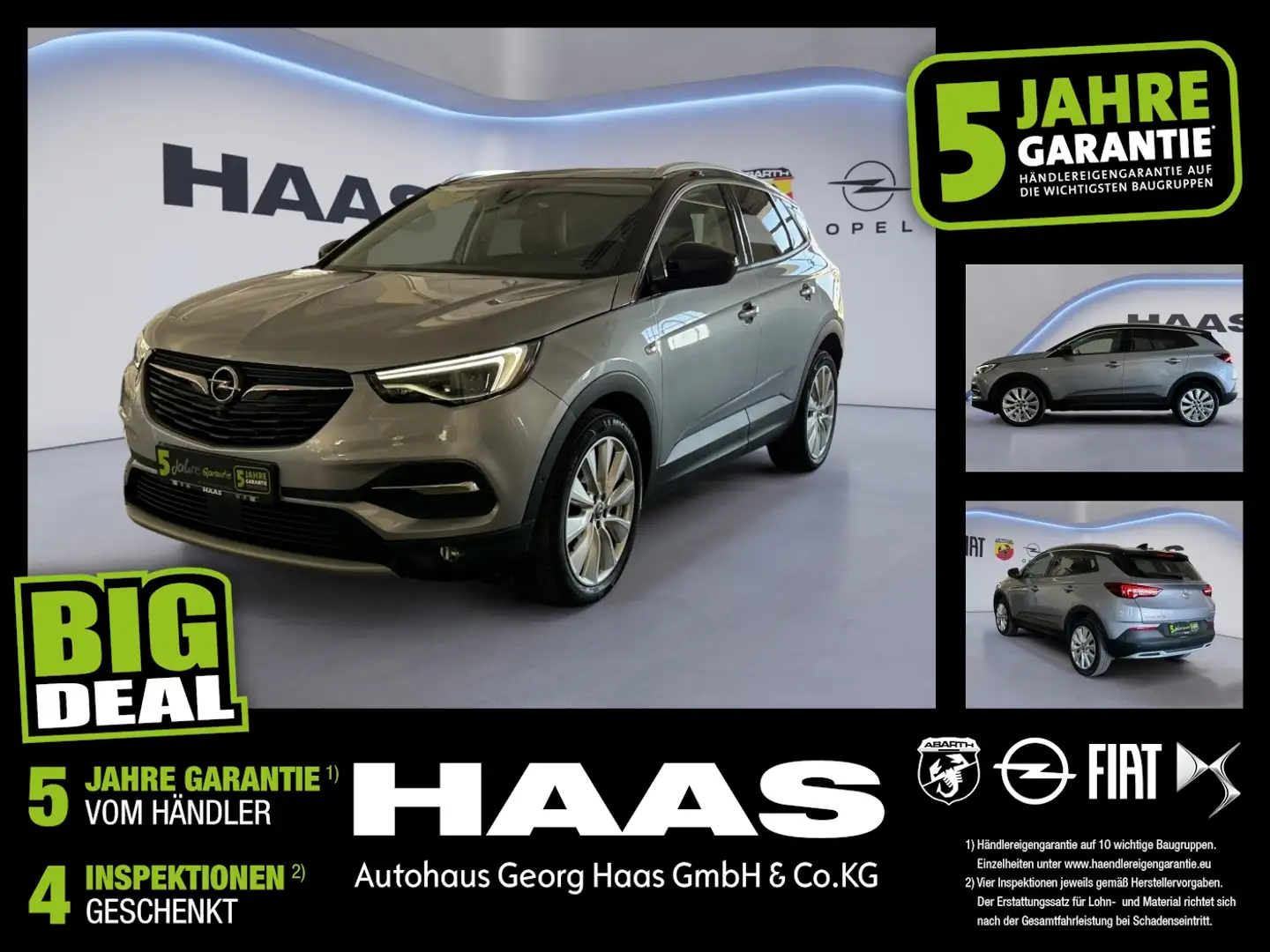 Opel Grandland 1.2 Turbo Lederausstattung, LED Šedá - 1