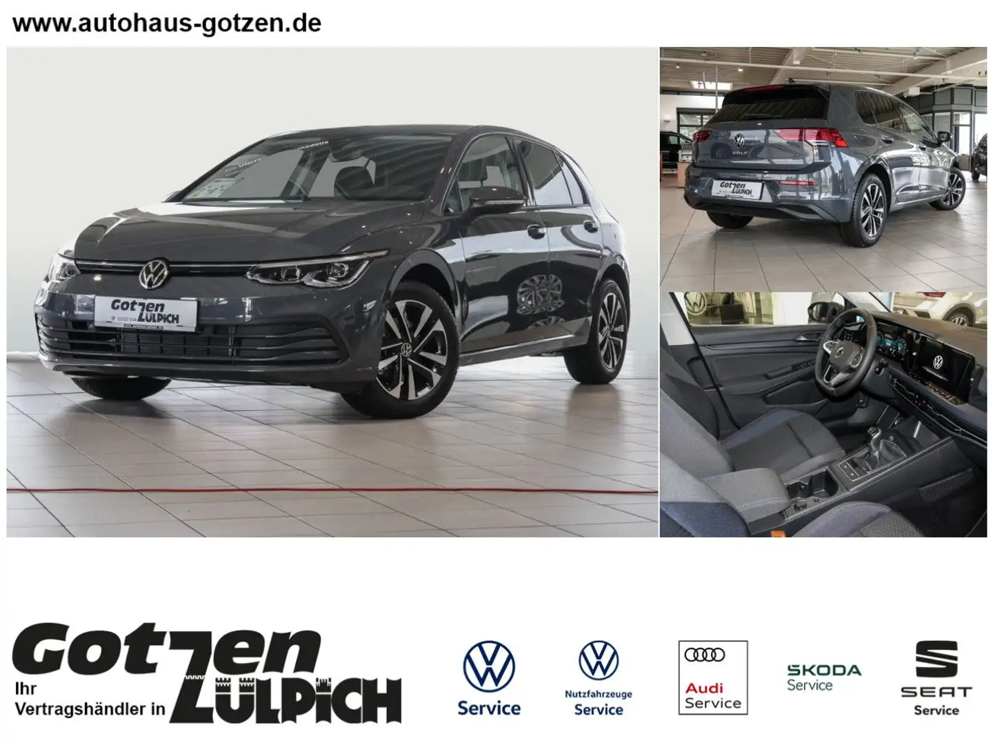 Volkswagen Golf VIII United 1.5 TSI OPF LED Plus Navi Klima Grau - 1