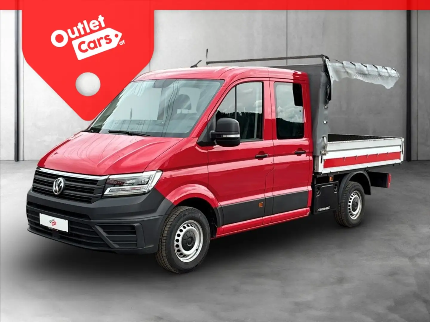 Volkswagen Crafter 35 TDI Pritsche FWD DOKA mittellang KLIMA Rot - 1