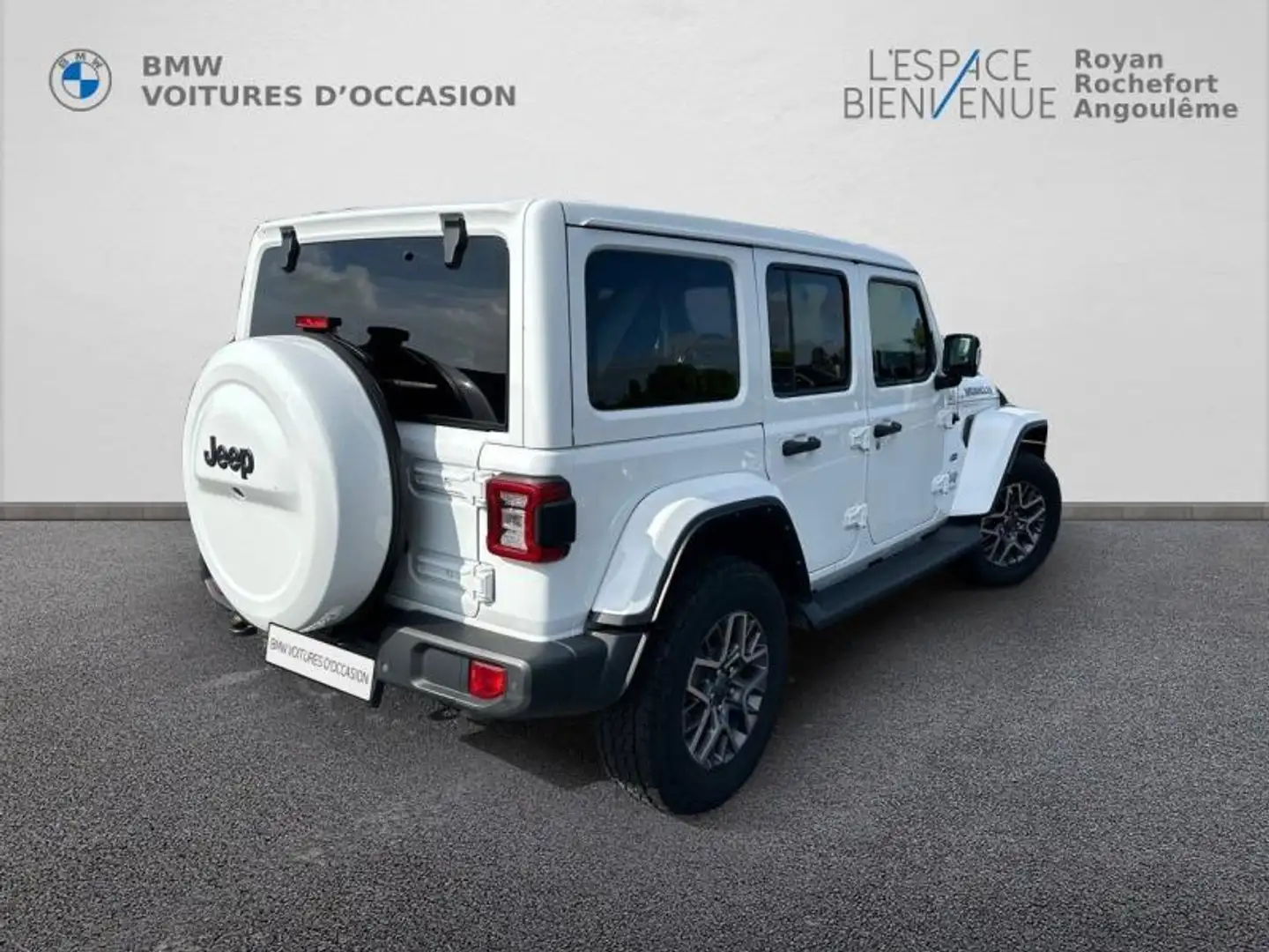 Jeep Wrangler 2.0 T 380ch 4xe Overland Command-Trac MY22 Blanc - 2