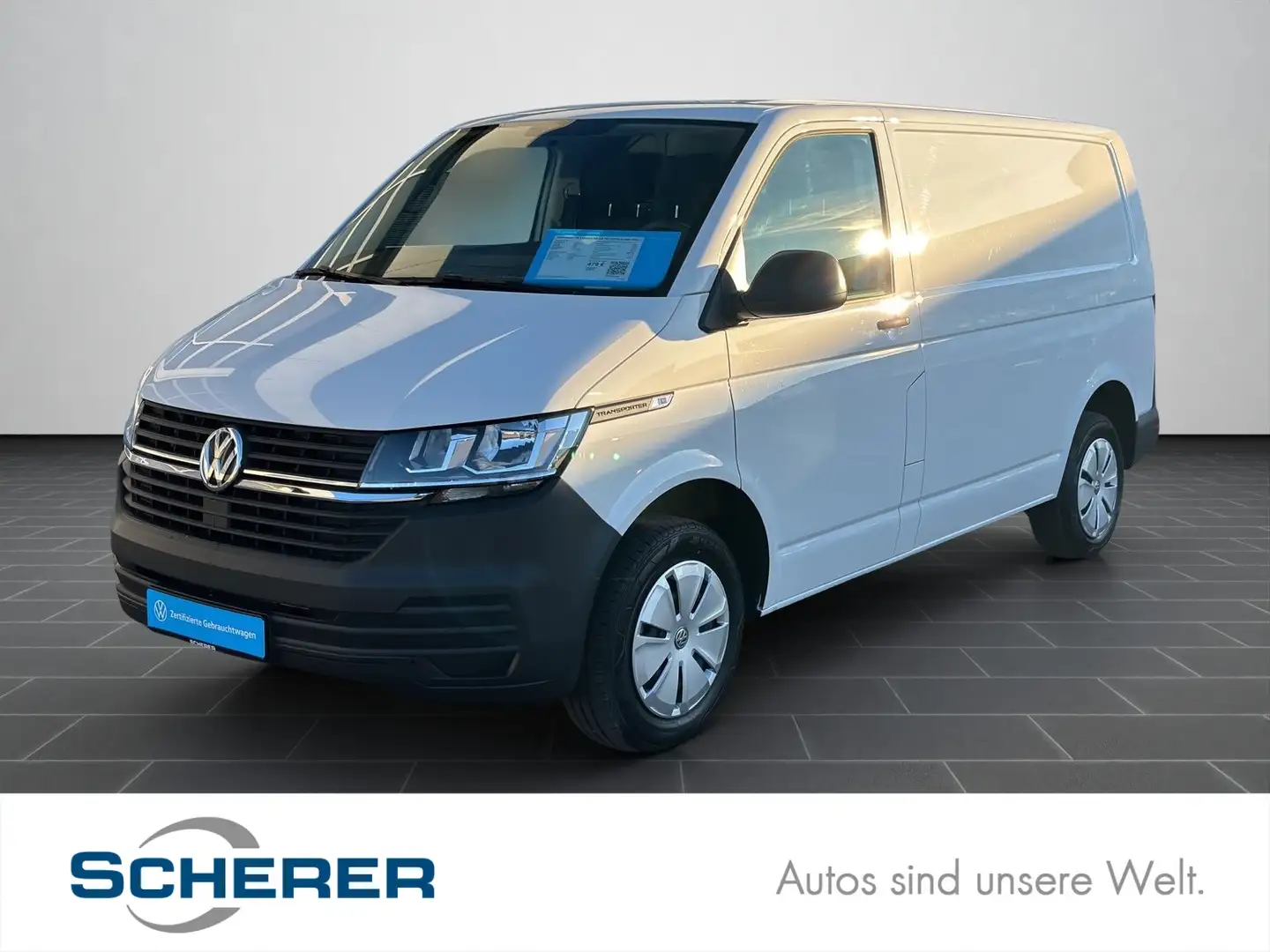 Volkswagen T6.1 Transporter T6.1 Kasten KR 2.0 TDI 150PS KLIMA PDC hi. AHK Weiß - 1