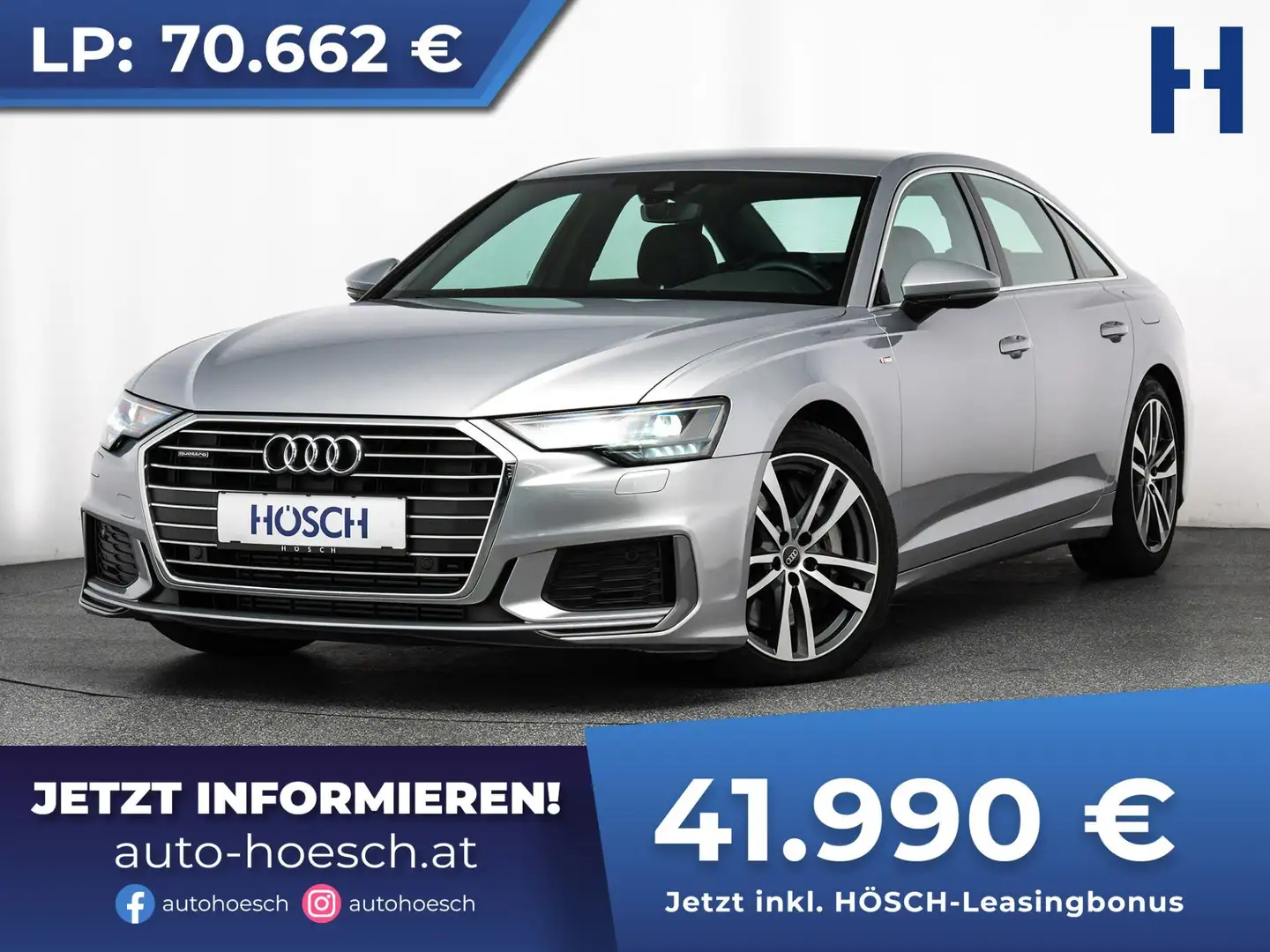 Audi A6 50 TFSI e quattro 2x S-LINE 19er ASSISTENZ KAMERA Silber - 1
