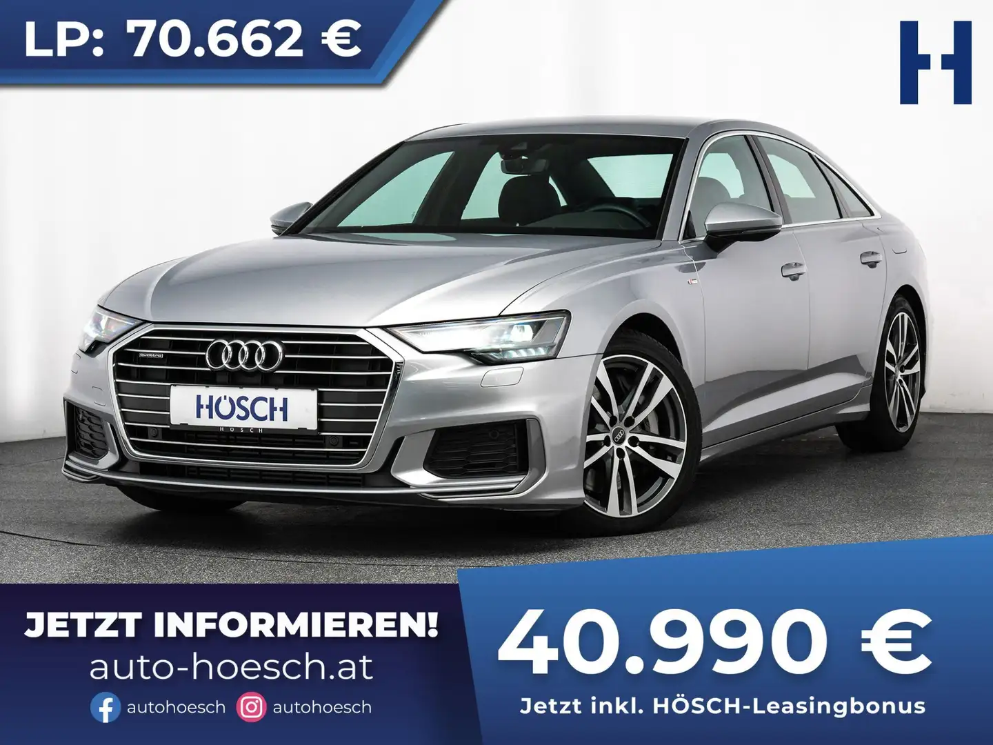 Audi A6 50 TFSI e quattro 2x S-LINE 19er ASSISTENZ KAMERA Silber - 1