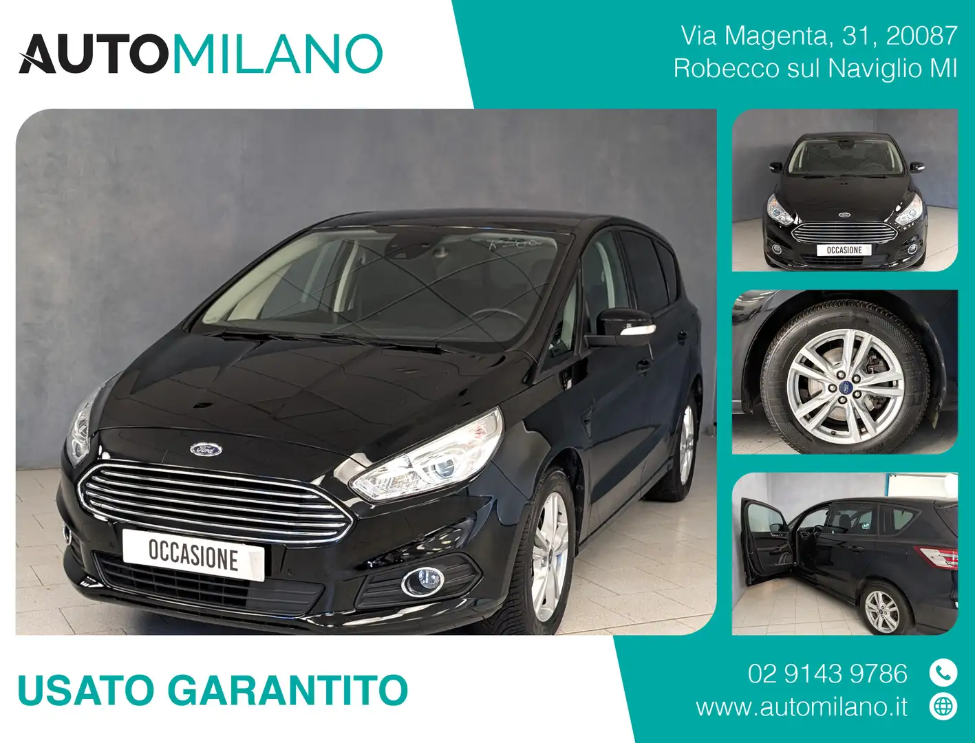Ford S-Max 2.0 150CV AUTOMATIC TITANIUM BUSINESS Nero - 1
