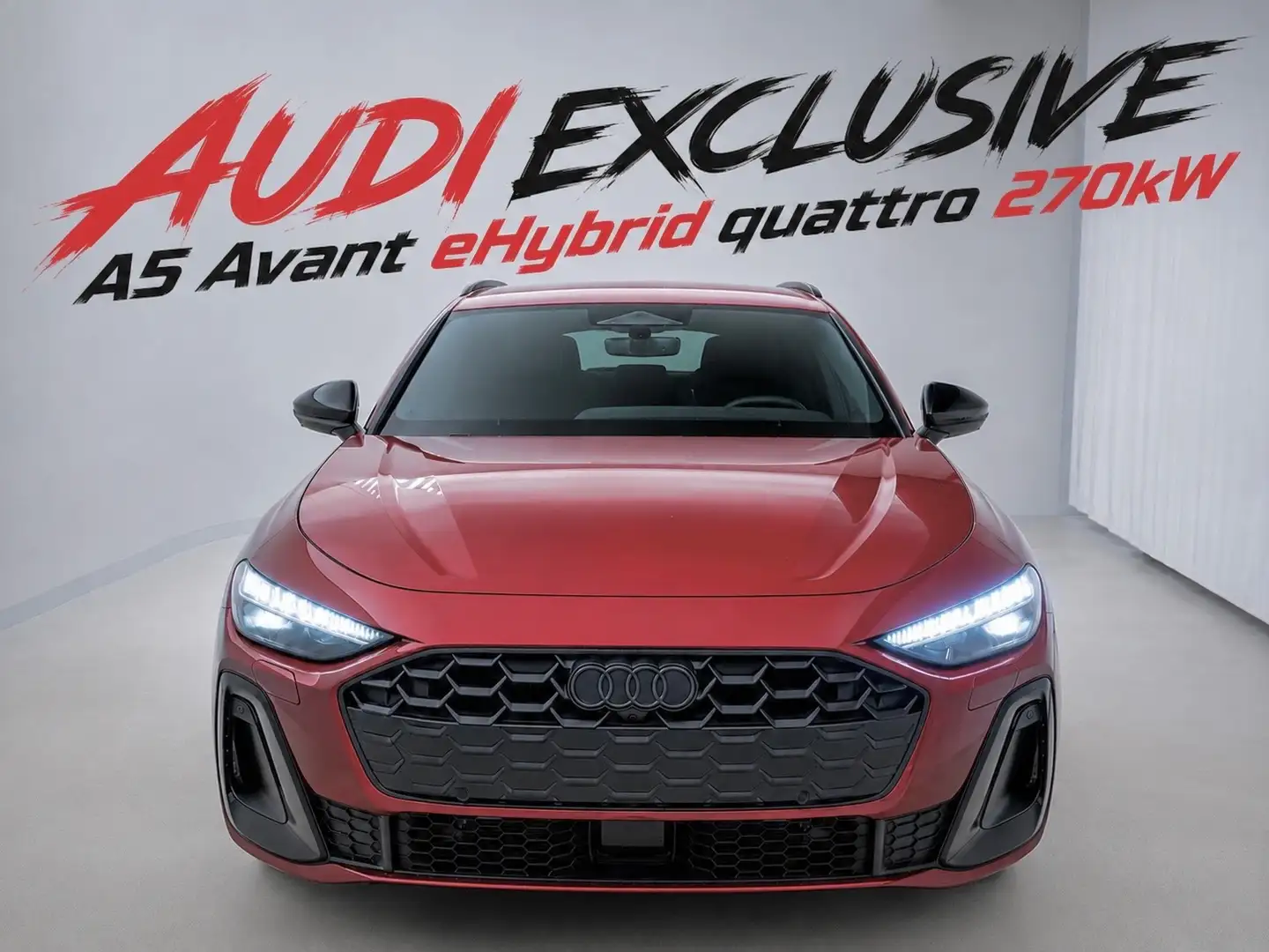 Audi A5 SLINE AHK MATRIX LEDER NP83k Avant eHYBRID 270kWqu Rot - 1