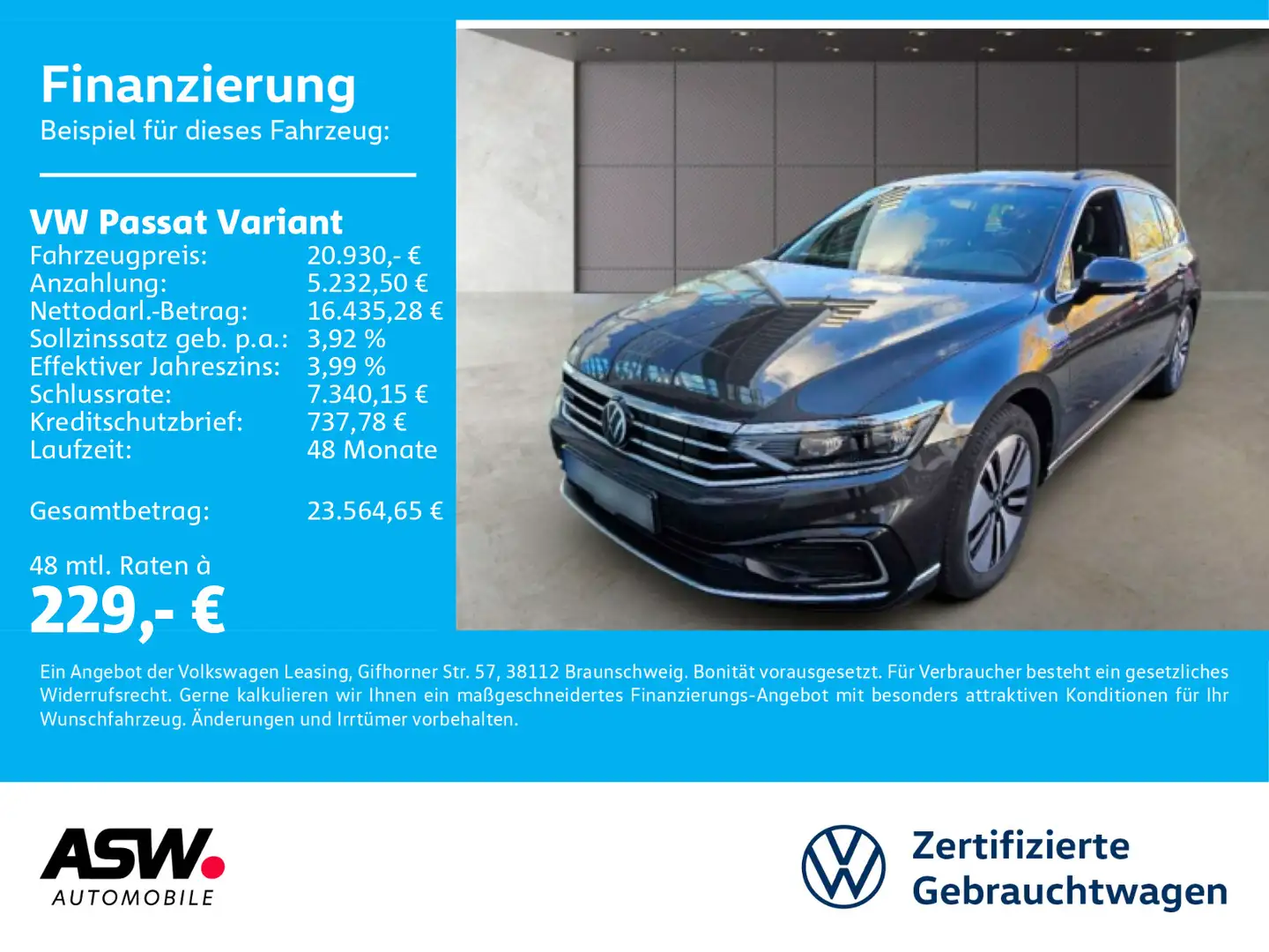 Volkswagen Passat Variant 1.4 GTE Digital Cockpit HUD AHK Grau - 1