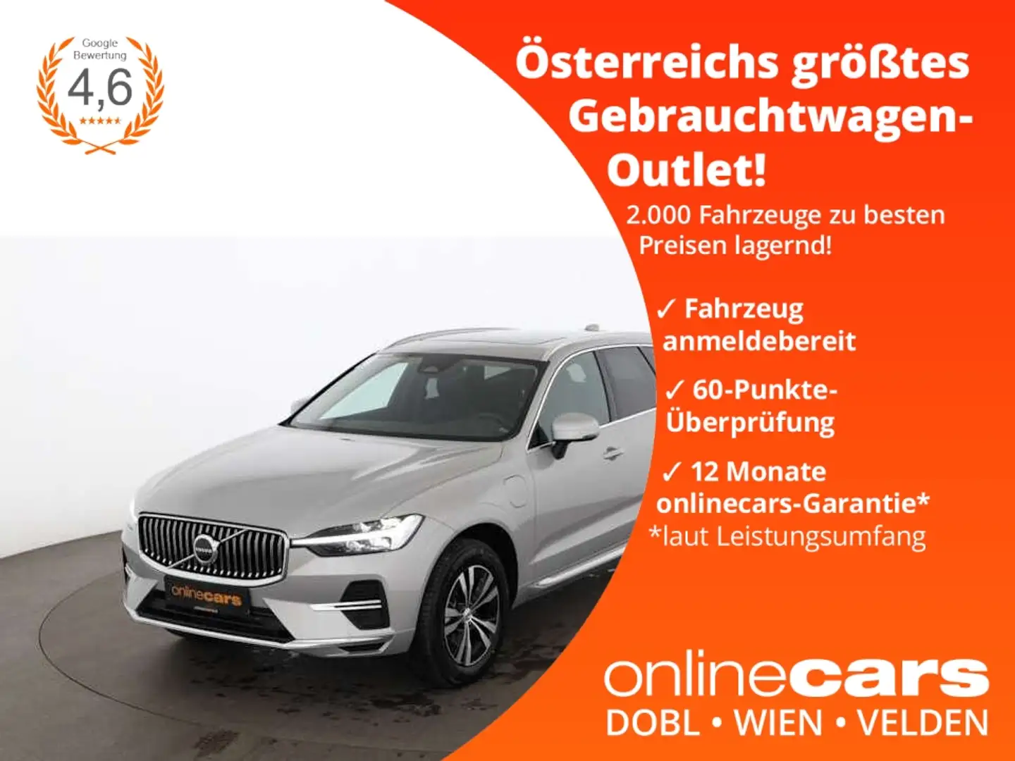 Volvo XC60 T6 Essential PHEV AWD Aut LED SKY RADAR NAVI Silber - 1