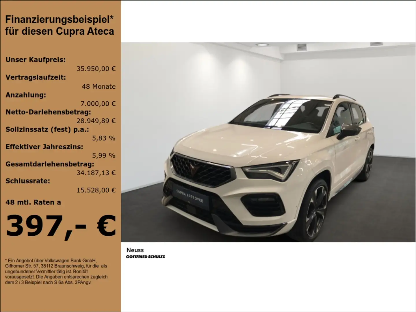 CUPRA Ateca TSI DSG AHK SITZHEIZUNG BEATS NAVI PANORAMA Weiß - 1