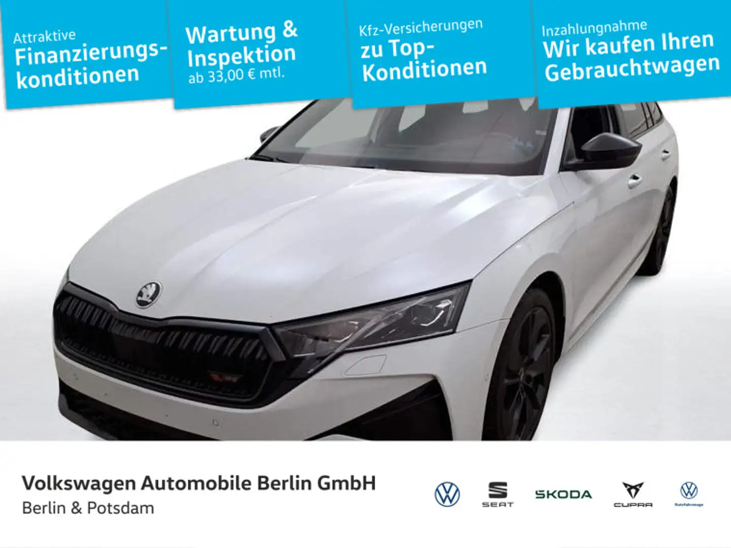 Skoda Octavia 2.0 TSI RS DSG ACC LED HUD Navi AZV Weiß - 1