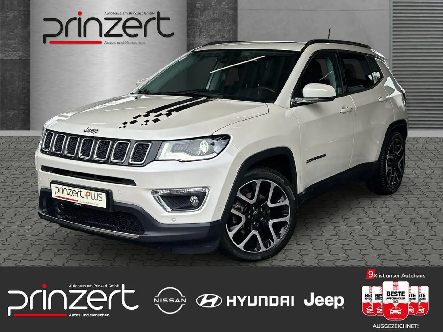 Jeep Compass 1.4 "Limited" 4WD*CarPlay*Leder*Kamera* Weiß - 1
