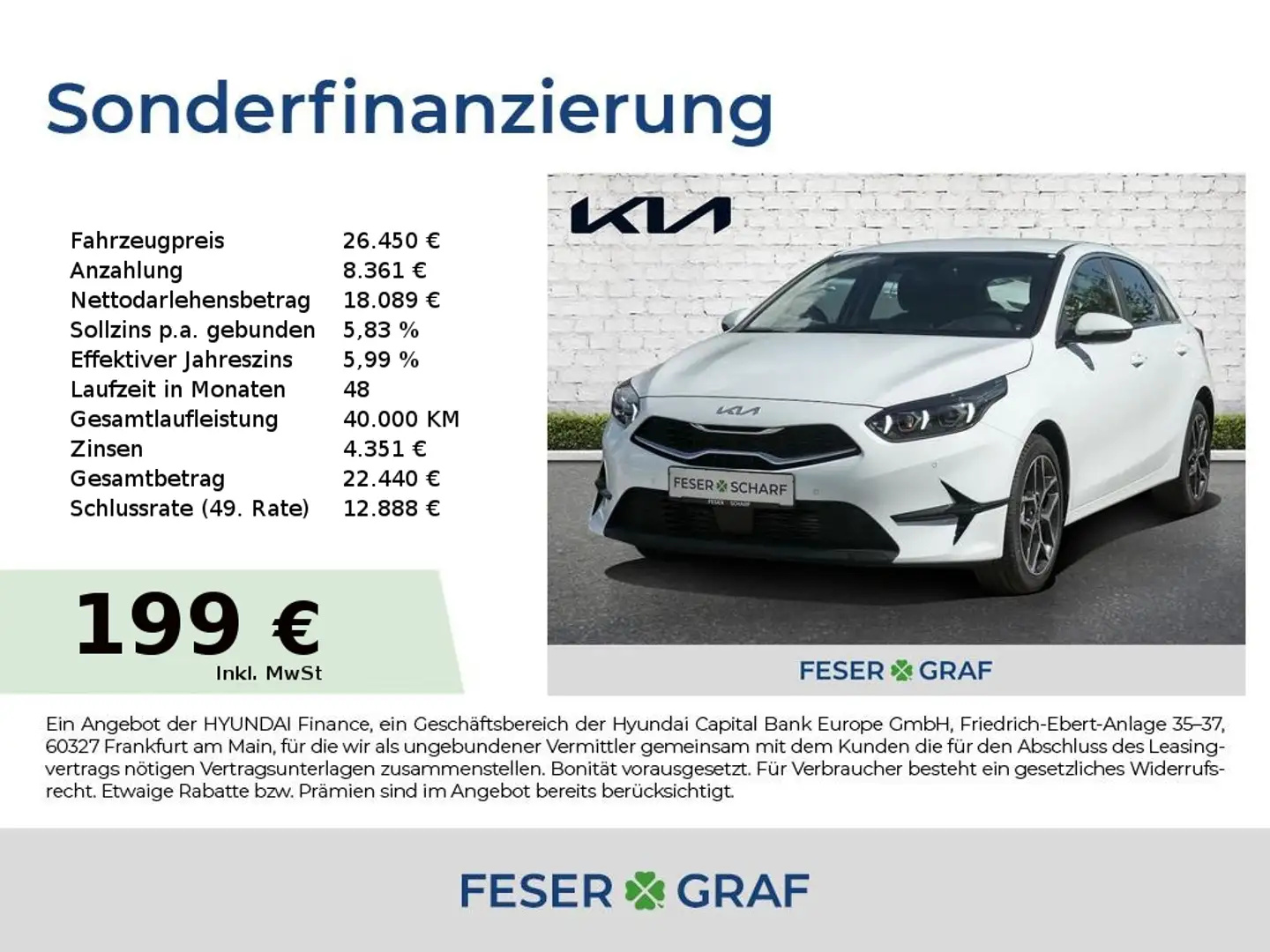 Kia Ceed / cee'd 1.5T DCT7 SPIRIT TECHNIK NAVI KAMERA UVM. Weiß - 1