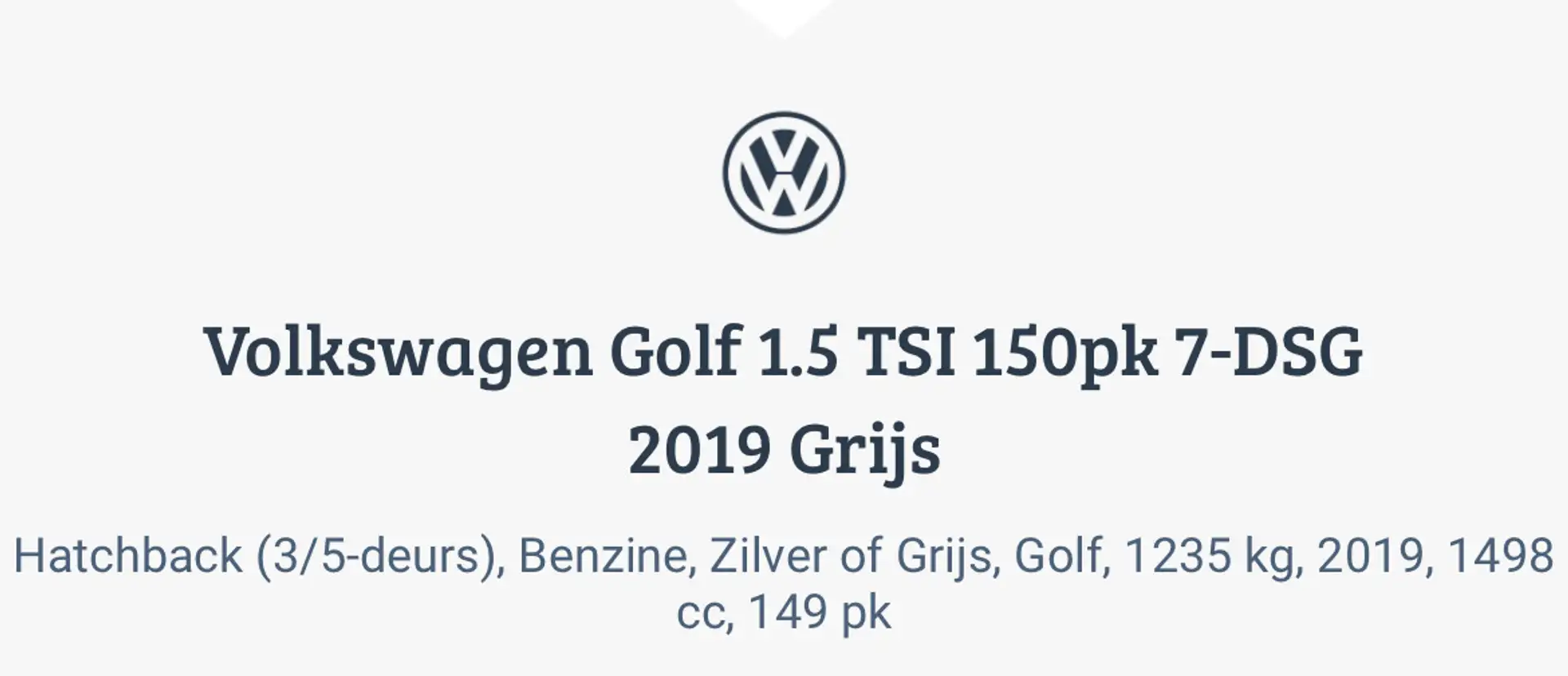 Volkswagen Golf 1.5 TSI Highline Grijs - 1