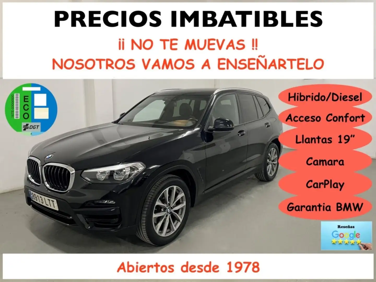 BMW X3 xDrive 20dA Negro - 1