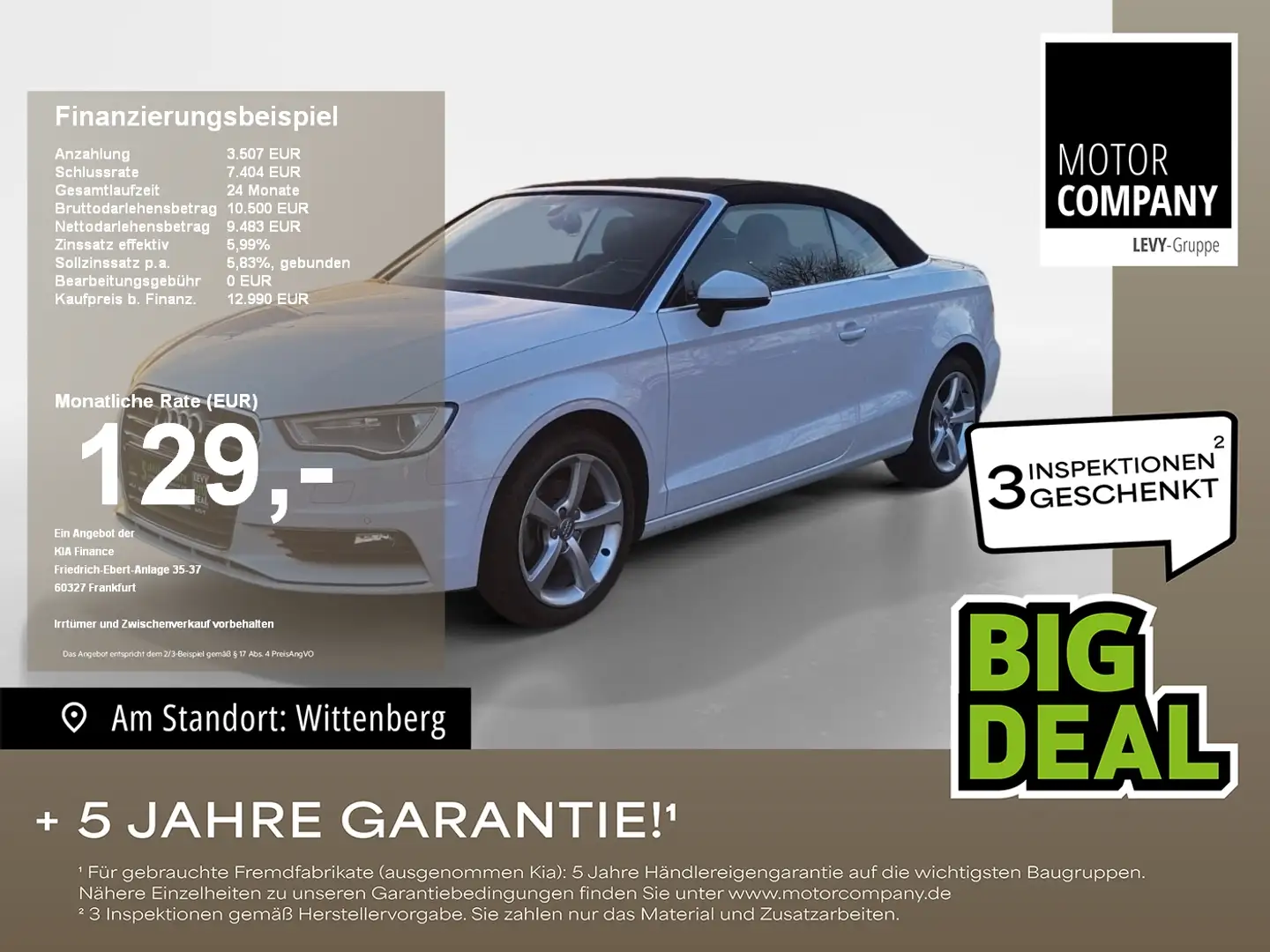 Audi A3 Cabriolet 1.4 TFSI ambiente Xenon-Plus*SHZ* Bianco - 1