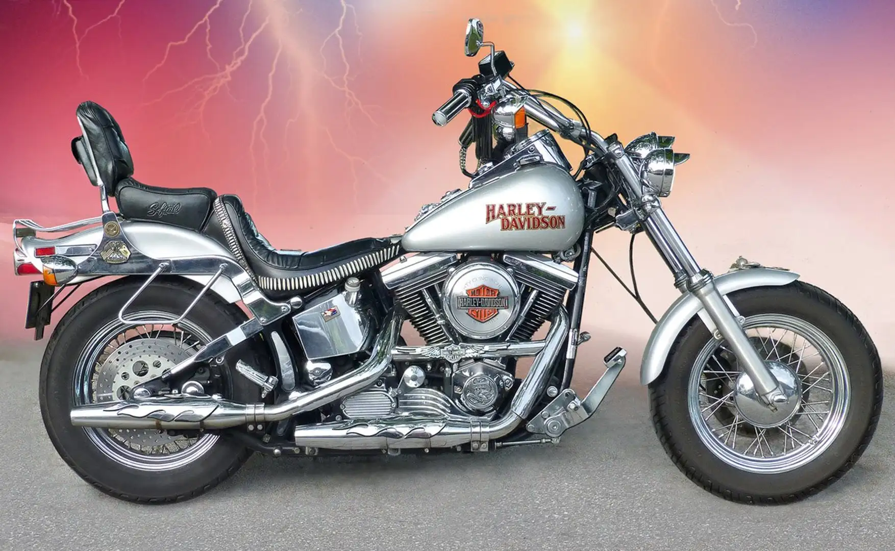 Harley-Davidson Softail FXST Stříbrná - 1