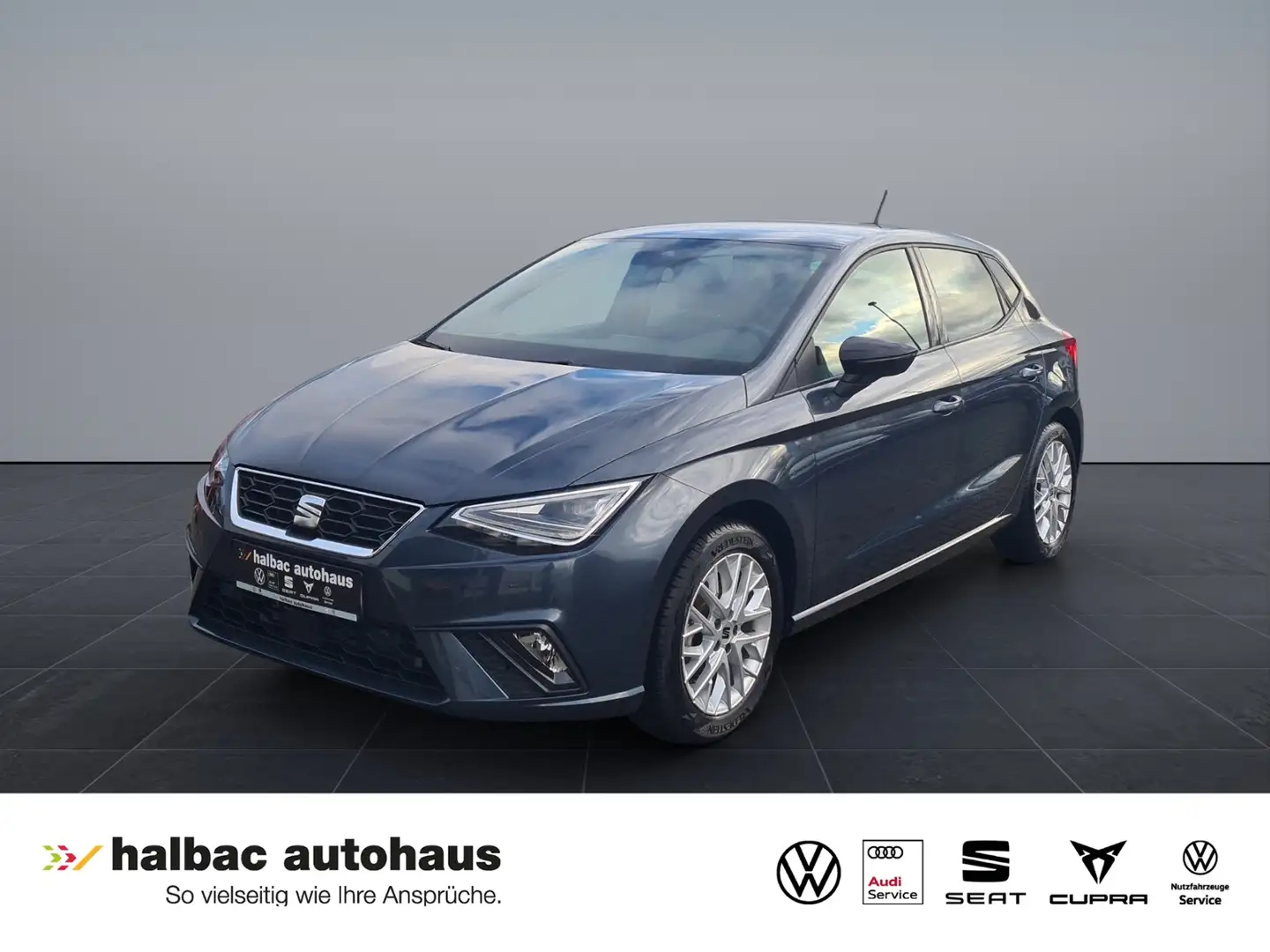 SEAT Ibiza 1.0 TSI DSG FR+VOLLLED+NAVI+SHZ+PDC+ACC+CLIMATR Grau - 1