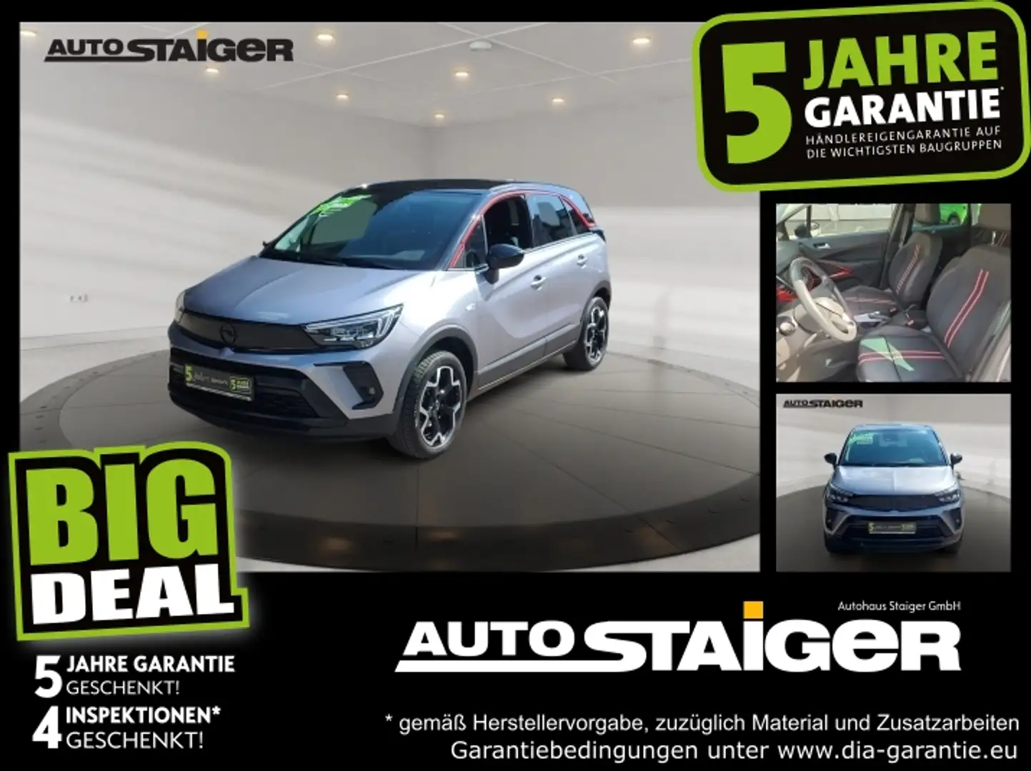 Opel Crossland 1.2 Turbo Automatik*Parksns*Winterpaket Grijs - 1