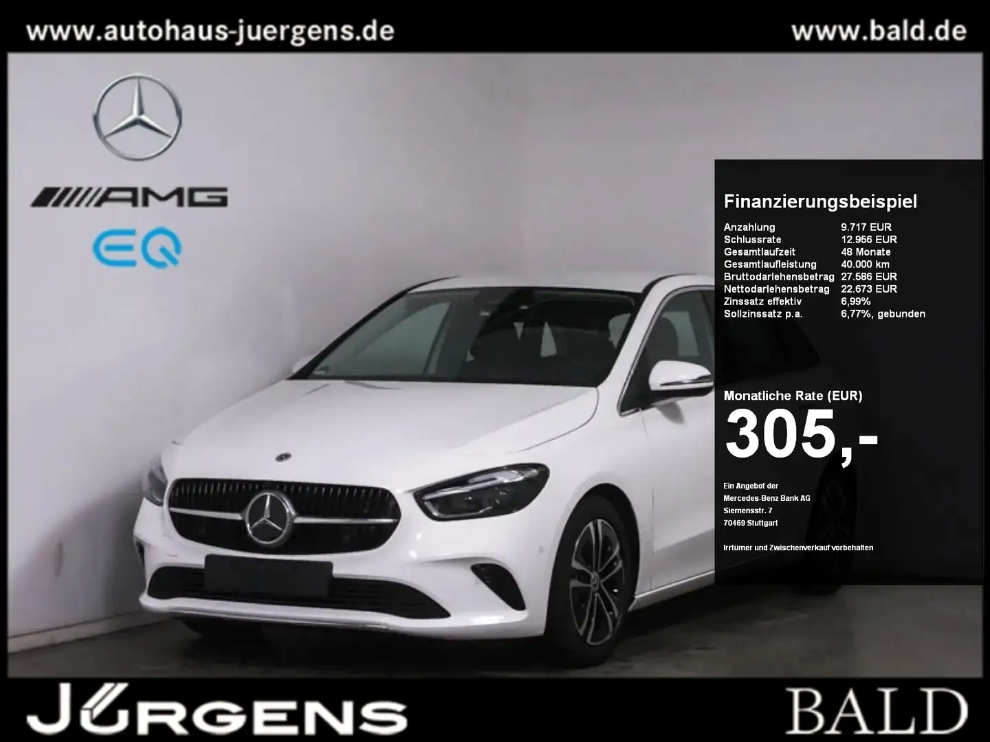 Mercedes-Benz B 180 Progressive-Advanced/ILS/AHK/Cam/DAB/Easy Weiß - 1