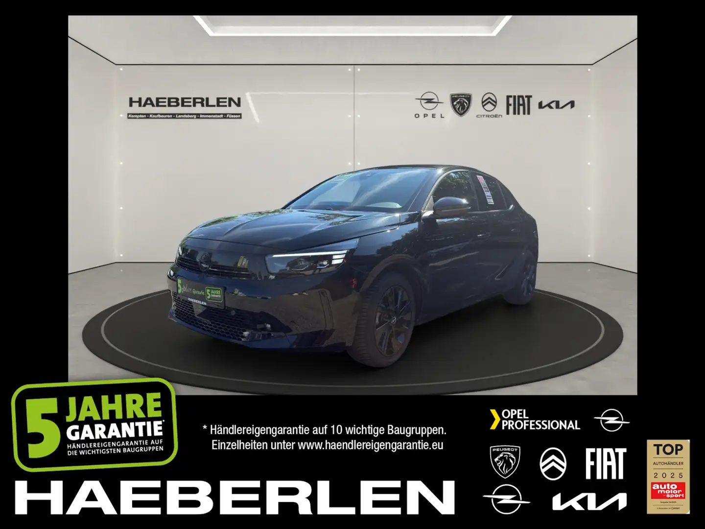 Opel Corsa F 1.2 Turbo GS FLA SpurW DynLi LM KAM PDC Negro - 1