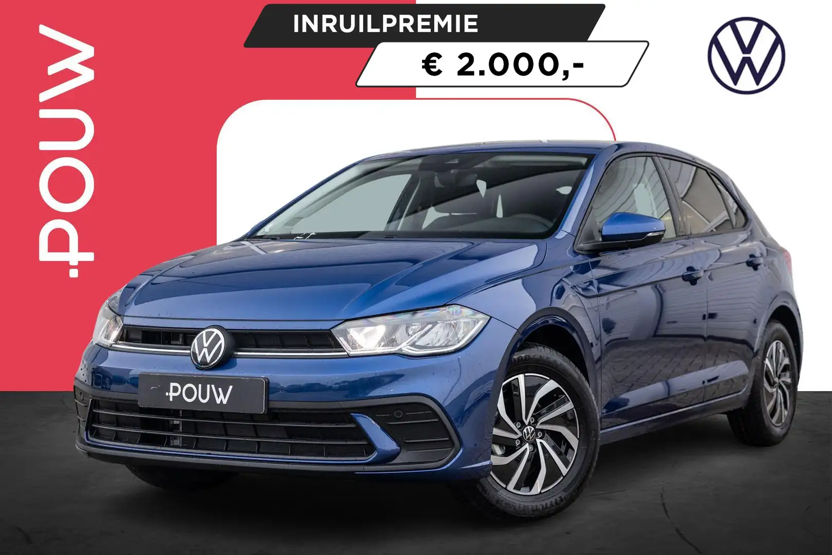 Volkswagen Polo 1.0 TSI 95pk Life Edition | LMV 15" | Cruise Contr Blauw - 1