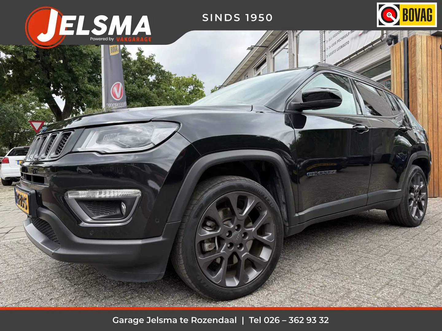 Jeep Compass 4xe 240 Plug-in Hybrid Electric S Aut., Navi & Car Zwart - 1