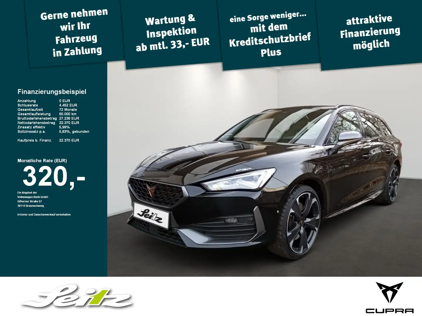 CUPRA Leon ST 1.4 e-Hybrid Navi. LED. Rückfahrkamera. Einpark Schwarz - 1