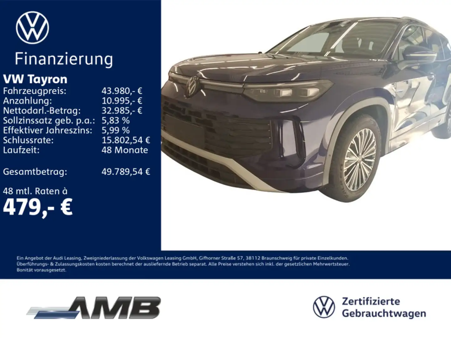 Volkswagen Tayron Life 2.0 TSI 4MOTION AHK/LED/Nav/05.30Gar Violett - 1