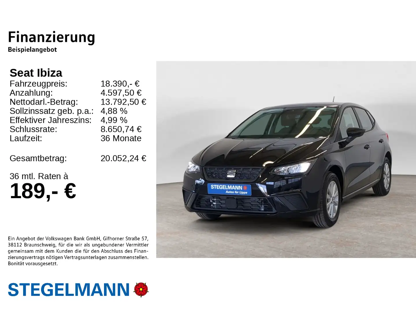 SEAT Ibiza 1.0 TSI Style *LED*App-Connect*Kamera* Schwarz - 2