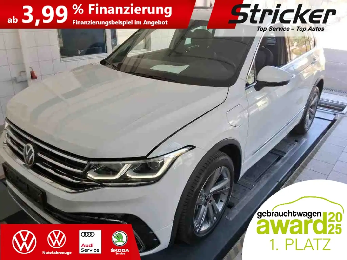 Volkswagen Tiguan R-Line 1.4TSI e-hybrid 356,-ohne Anzahlung Navi K Weiß - 1