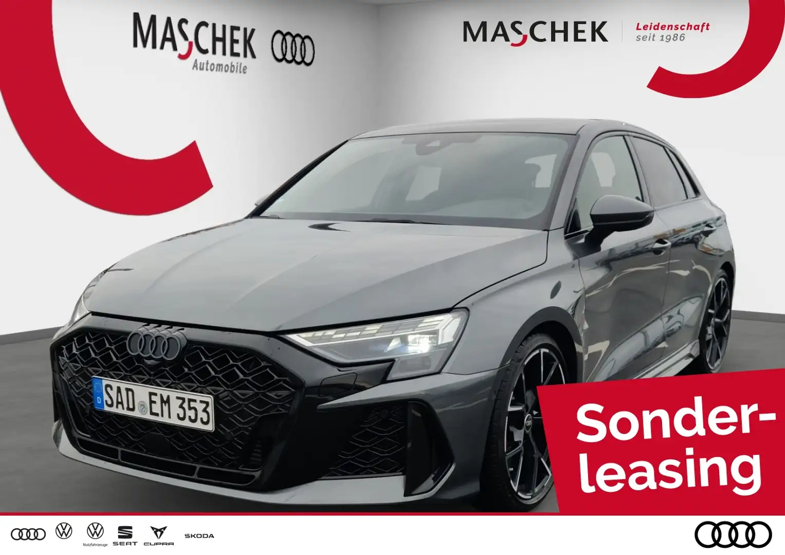 Audi RS3 Sportback Navi Pano B&O Matrix Black+ Grigio - 1